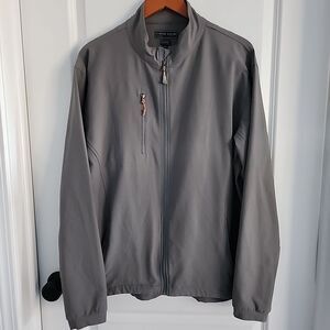 Peter Millar Element 4 Jacket Wind Rain Resistant Golf Full Zip Gray Mens Size L